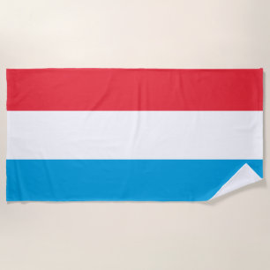 Flag of Luxembourg Beach Towel