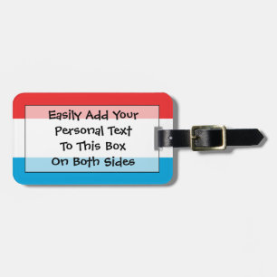 Flag of Luxembourg Easy ID Personal Luggage Tag