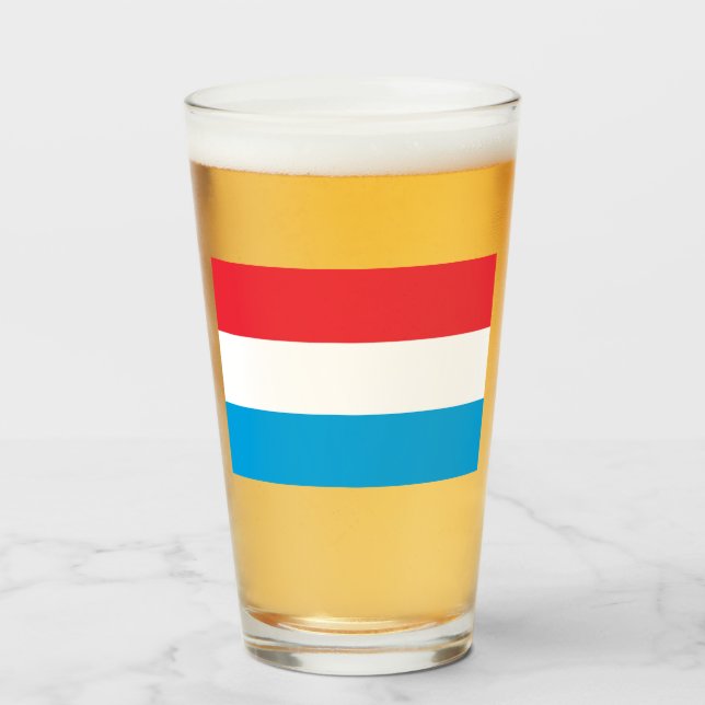 Flag of Luxembourg Glass (Front Filled)