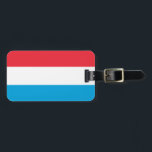 Flag of Luxembourg Luggage Tag w/ leather strap<br><div class="desc">Flag of Luxembourg Luggage Tag w/ leather strap</div>