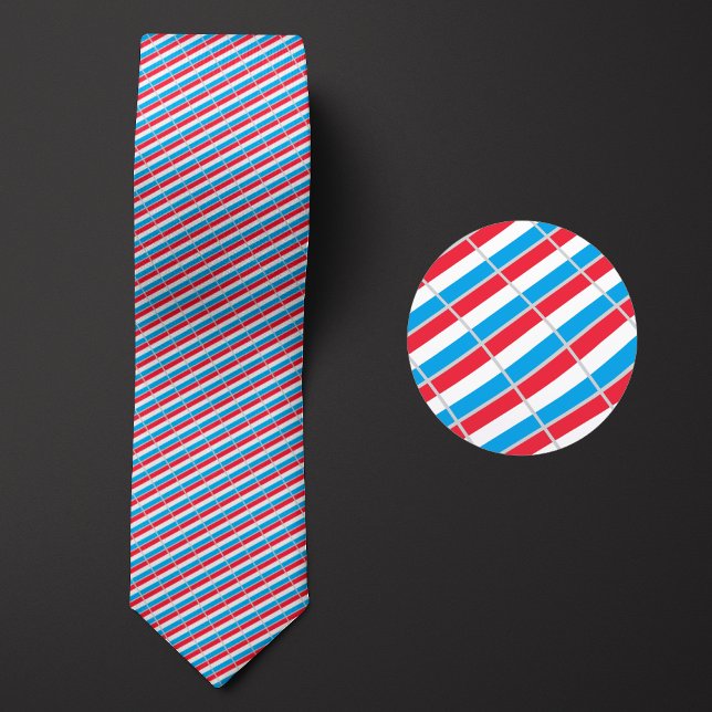 Flag of Luxembourg Pattern Tie (Creator Uploaded)