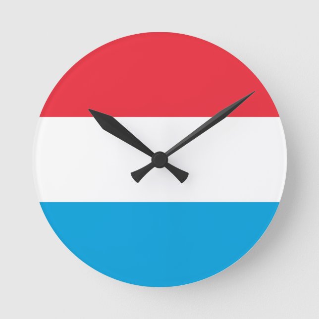 Flag of Luxembourg Wall Clock (Front)