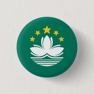 Flag of Macau 3 Cm Round Badge