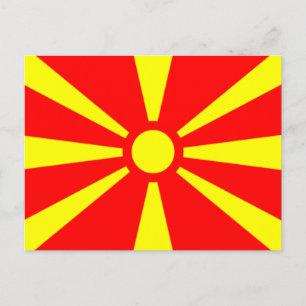 Flag of Macedonia Postcard