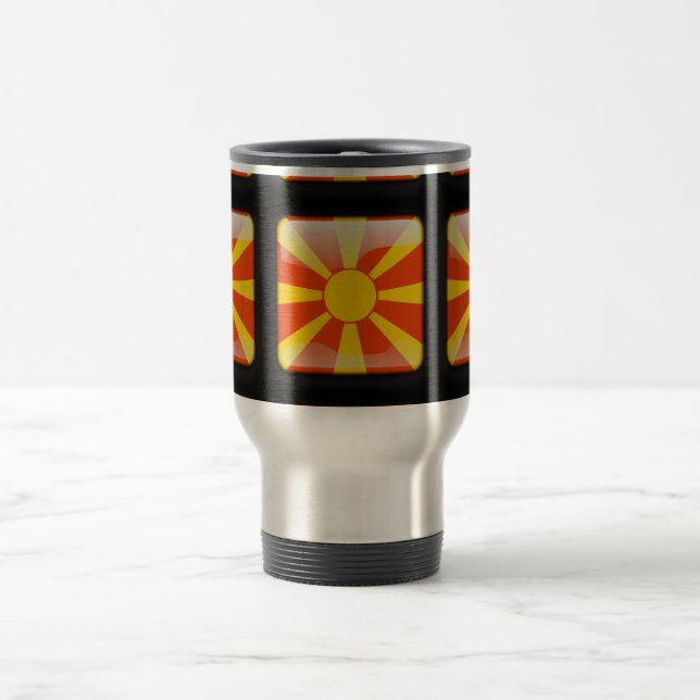 Flag of Macedonia Travel Mug (Center)