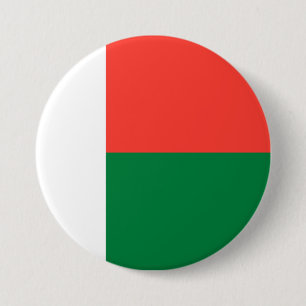 Flag of Madagascar 7.5 Cm Round Badge