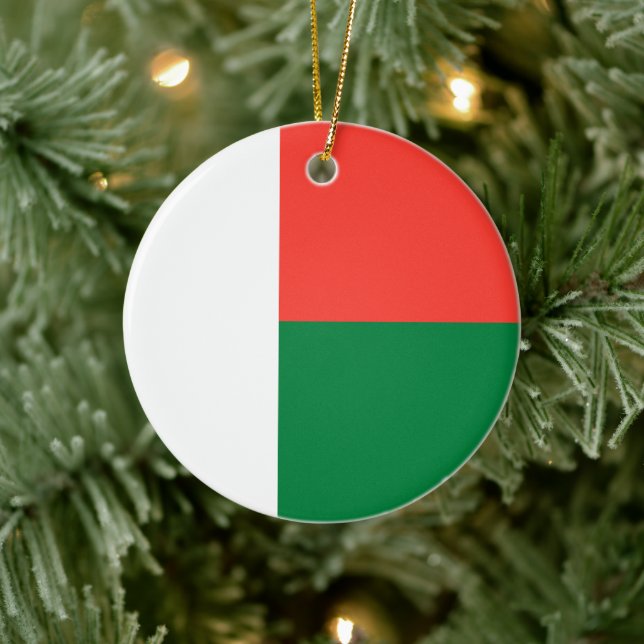 Flag of Madagascar (African Country) Ceramic Tree Decoration (Tree)