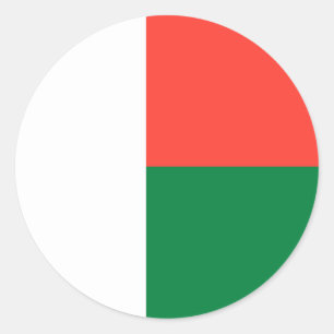 Flag of Madagascar Classic Round Sticker