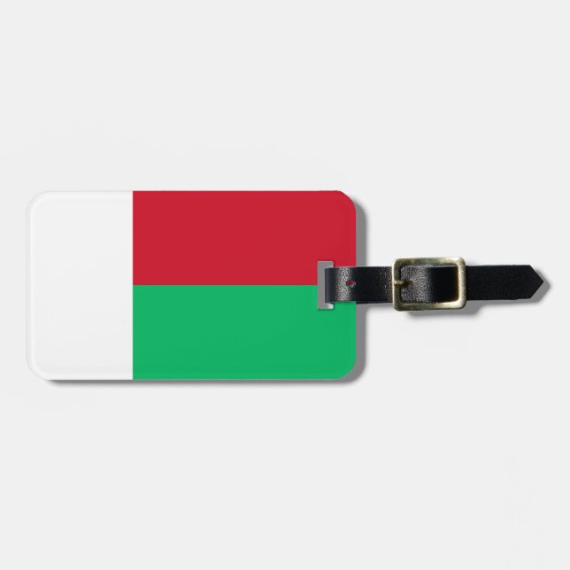 Flag of Madagascar Easy ID Personal Luggage Tag (Front Horizontal)