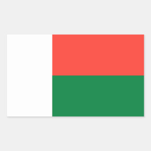 Flag of Madagascar Rectangular Sticker