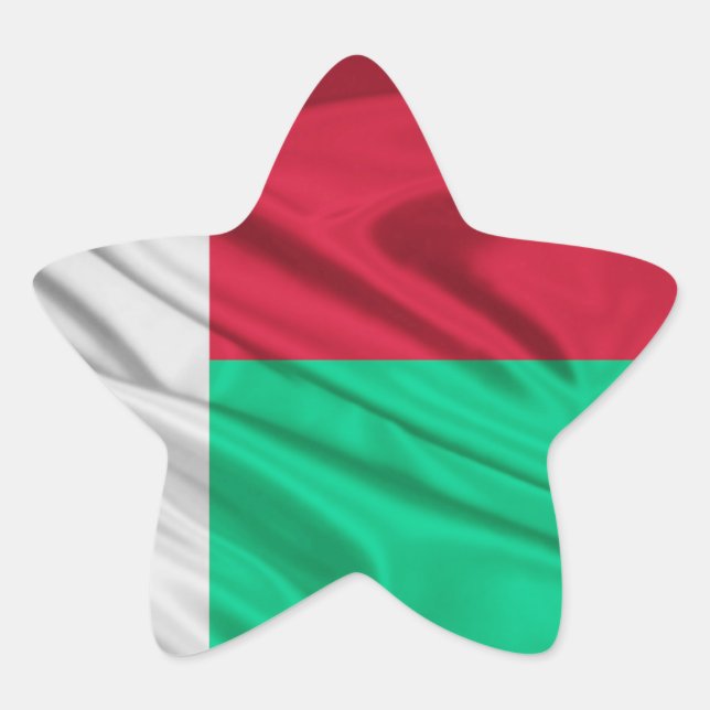 Flag of Madagascar Star Sticker (Front)