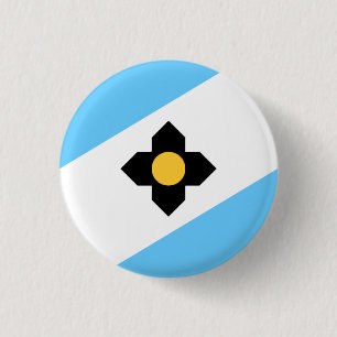 Flag of Madison, Wisconsin 3 Cm Round Badge