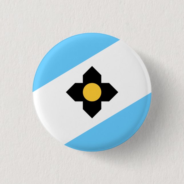 Flag of Madison, Wisconsin 3 Cm Round Badge (Front)
