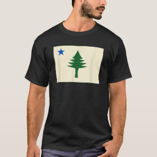 Flag of Maine Shirt 1901 Maine State Flag Pine Tre
