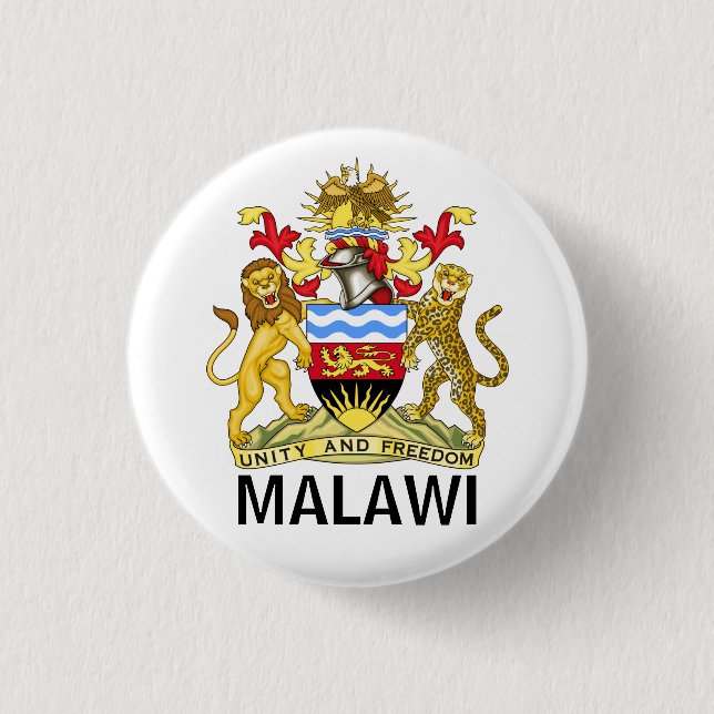 Flag of Malawi 3 Cm Round Badge (Front)