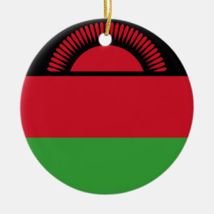 Flag of Malawi Ceramic Tree Decoration