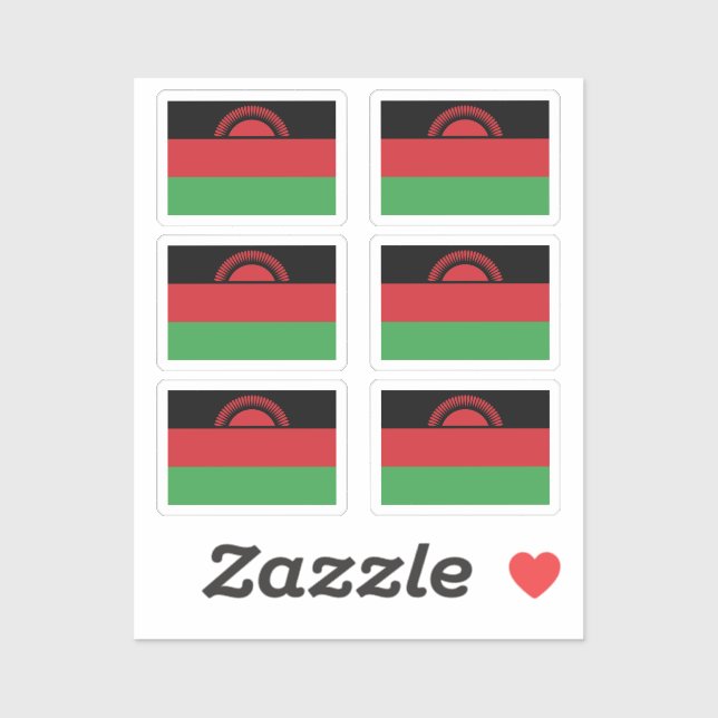 Flag of Malawi Collection pack of 6 (Sheet)