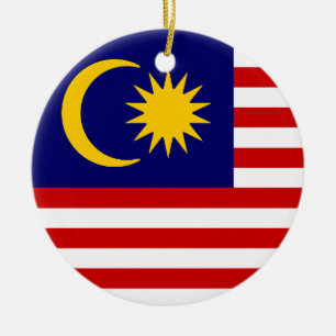Flag of Malaysia Ceramic Tree Decoration