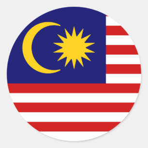 Flag of Malaysia Classic Round Sticker