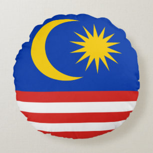 Flag of Malaysia Jalur Gemilang Round Cushion