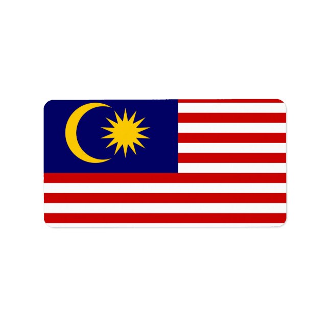 Flag of Malaysia Labels (Front)