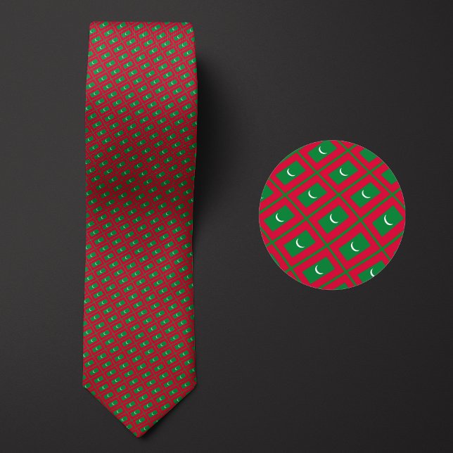 Flag of Maldives Pattern Tie (Creator Uploaded)