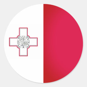 Flag of Malta Classic Round Sticker