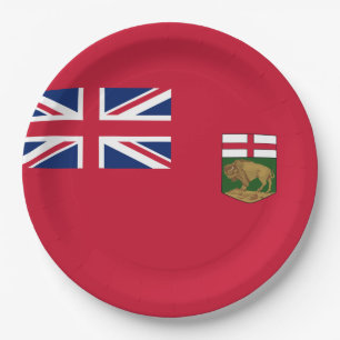 Flag of Manitoba Paper Plate