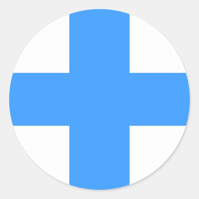 Flag of Marseille Classic Round Sticker (Front)