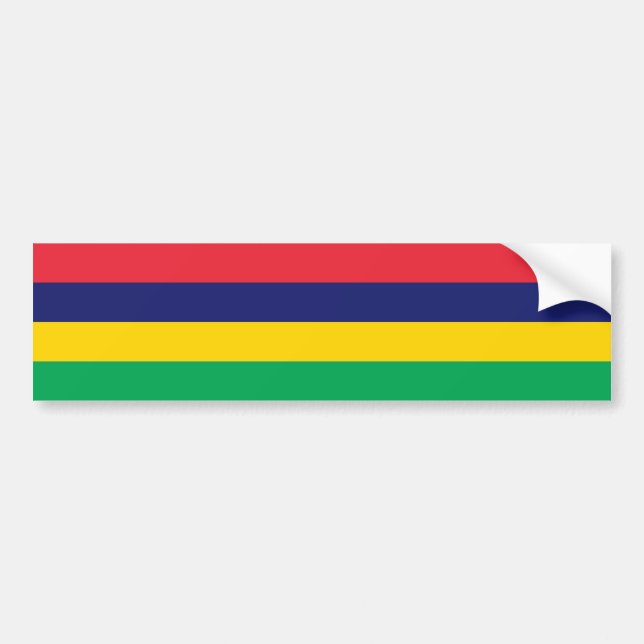 Flag of Mauritius Bumper Sticker (Front)