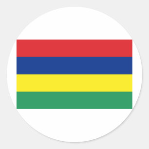 Flag of Mauritius Classic Round Sticker