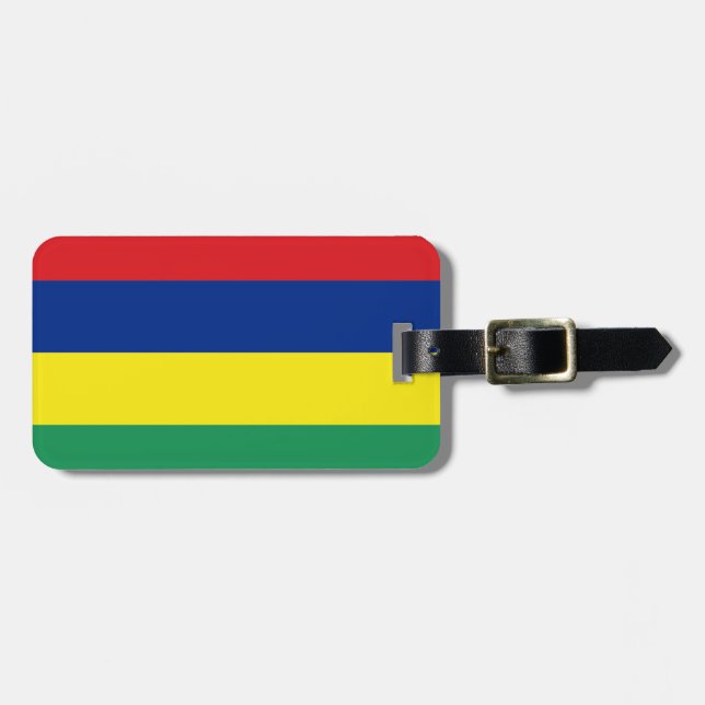 Flag of Mauritius Personal Easy ID Luggage Tag (Front Horizontal)