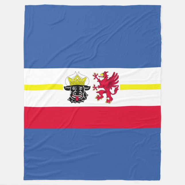 Flag of Mecklenburg Fleece Blanket (Front)