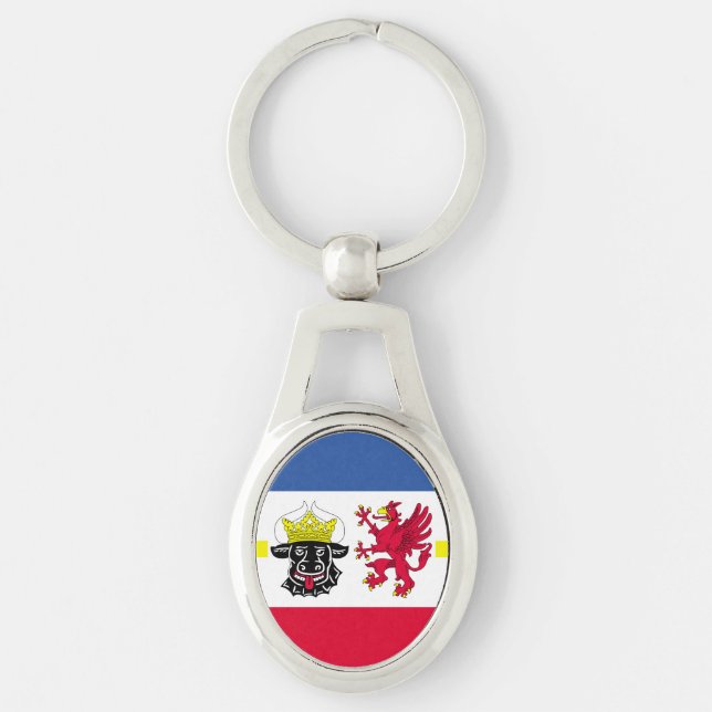 Flag of Mecklenburg-Western Pomerania Keychain (Front)