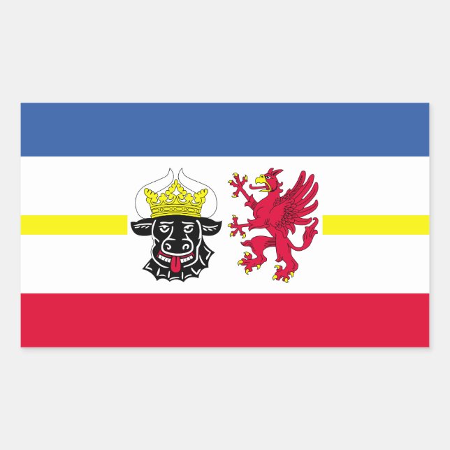 Flag of Mecklenburg-Western Pomerania Rectangular  Sticker (Front)