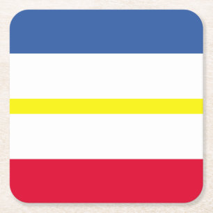 Flag of Mecklenburg-Western Pomerania Square Paper Coaster