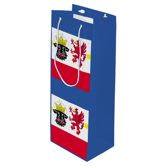 Flag of Mecklenburg-Western Pomerania Wine Gift Ba Wine Gift Bag (Front Angled)