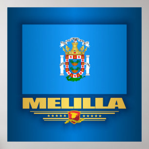 Flag of Melilla Poster
