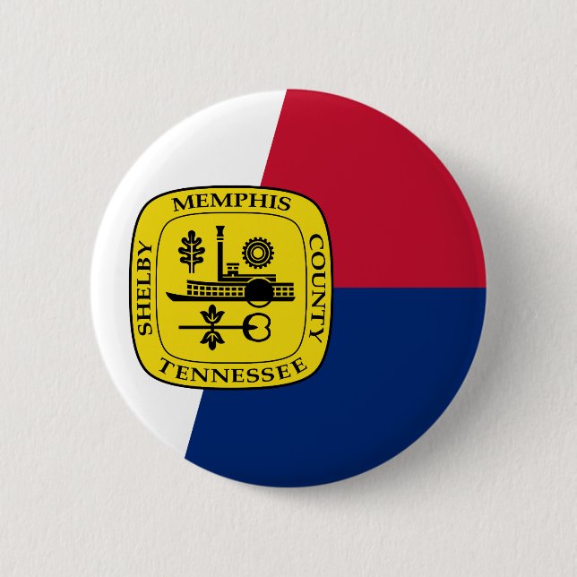 Flag of Memphis, Tennessee Pinback Button (Front)