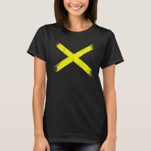 Flag Of Mercia Gold Blue Saltire Cross Midlands En T-Shirt