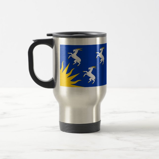 Flag of Merionethshire Travel Mug (Left)
