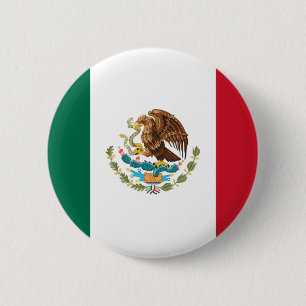 Flag of Mexico 6 Cm Round Badge