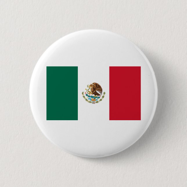 Flag of Mexico 6 Cm Round Badge (Front)