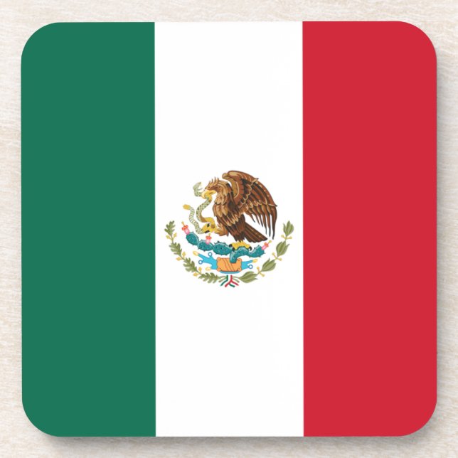 Flag of Mexico, Bandera de Mexico Coaster (Front)