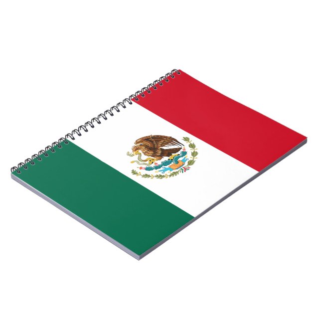 Flag of Mexico, Bandera de Mexico Notebook (Left Side)