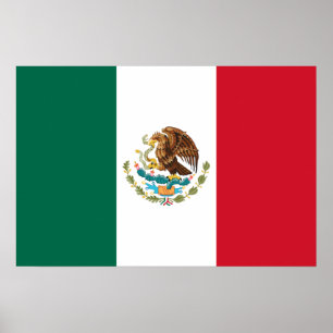 Flag of Mexico, Bandera de Mexico Poster