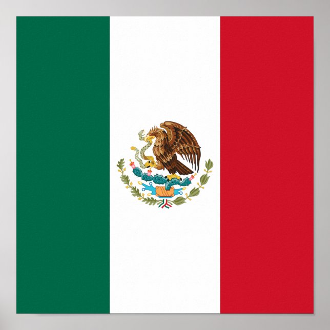 Flag of Mexico, Bandera de Mexico Poster (Front)