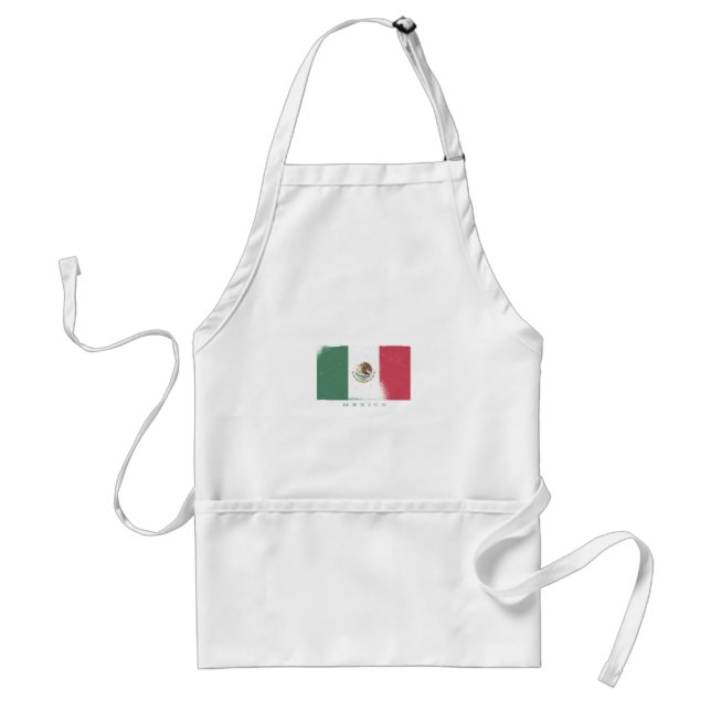 Flag of Mexico Grunge Style Standard Apron (Front)