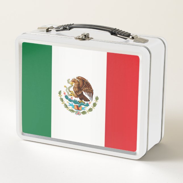 Flag of Mexico Metal Lunch Box (Front)