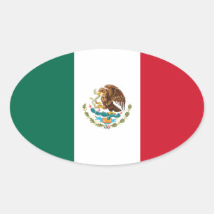 Flag of Mexico Oval Sticker